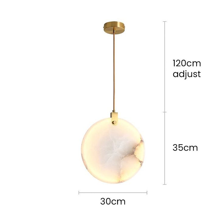 Lorenzo Marble-Glow Pendant Light – Elegant Globe Hanging Lamp