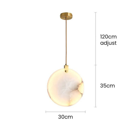 Lorenzo Marble-Glow Pendant Light – Elegant Globe Hanging Lamp