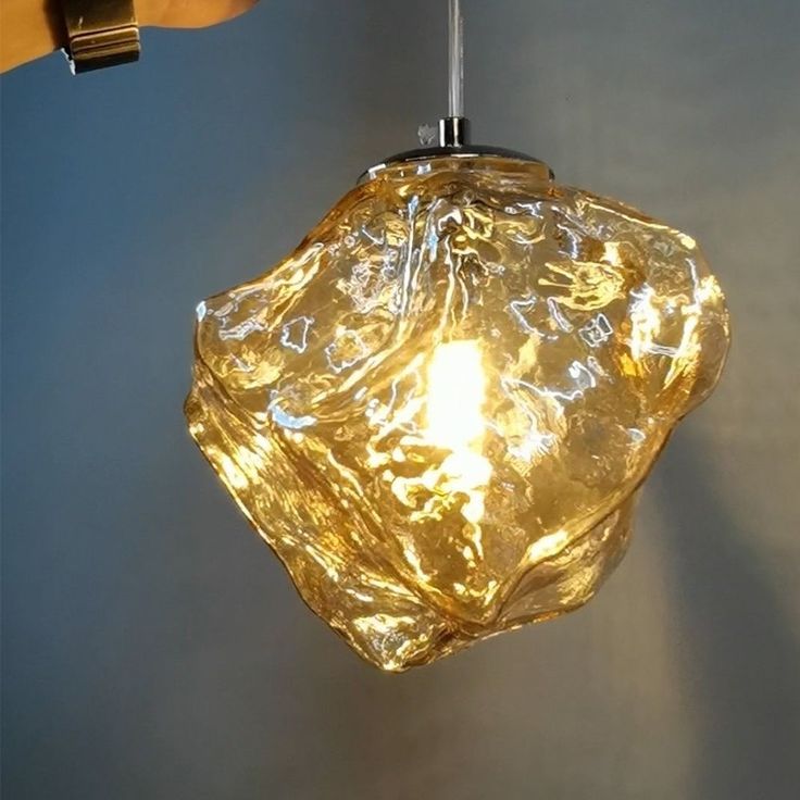 Simple & Creative Ice Cube Lava Chandelier – Adjustable LED Pendant Light 30 C.M