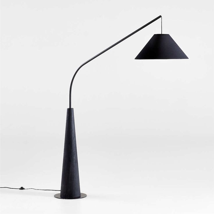 Modern Black Arc Floor Lamp with Gold Inner Shade – Elegant Standing Lamp for Living Room & Bedroom