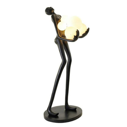 Sculpture Floor Lamp with Globe Lights