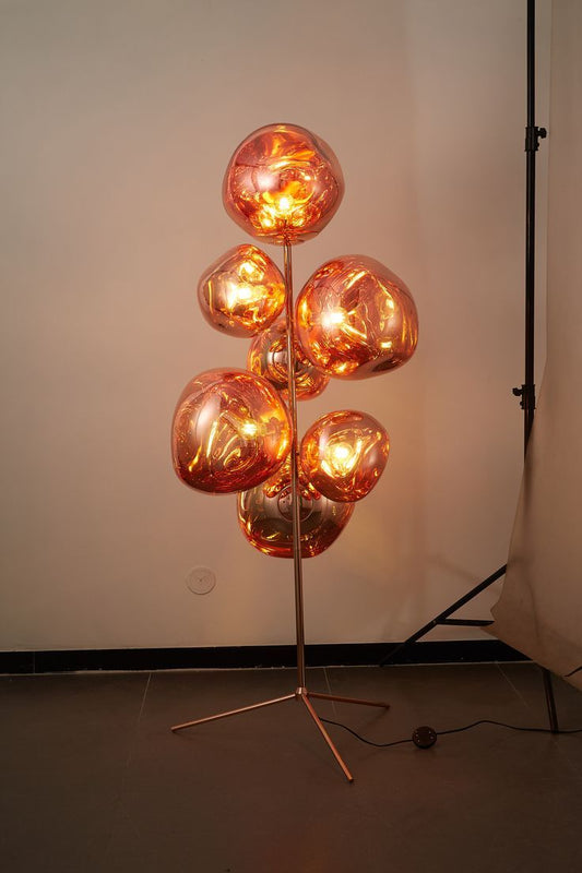 Modern Nordic Lava LED Floor Lamp – Tom Dixon Inspired Contemporary Standing Light with Acrylic Shades