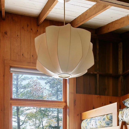 Nelson Propeller Bubble Pendant Light – Mid-Century Modern Suspension Lamp by George Nelson (52cm, Off White)
