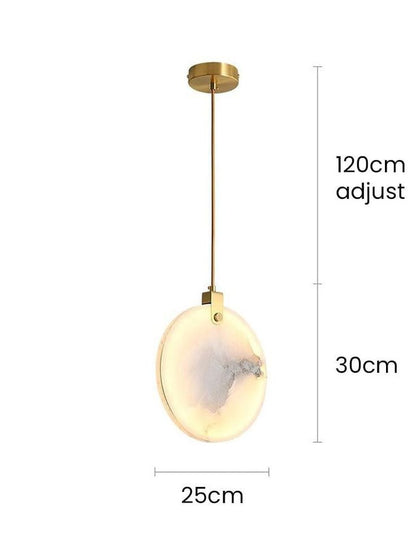 Lorenzo Marble-Glow Pendant Light – Elegant Globe Hanging Lamp