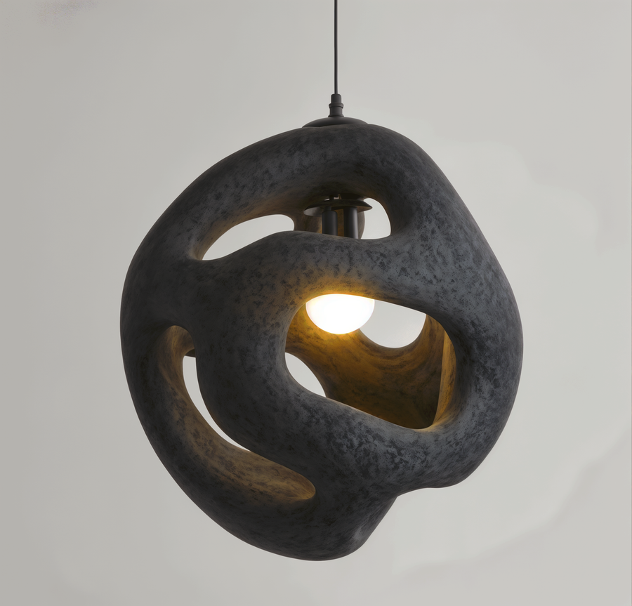 Nordic Japanese Globe Pendant Light – Minimalist Resin Hanging Lamp for Kitchen Island, Dining Room & Café