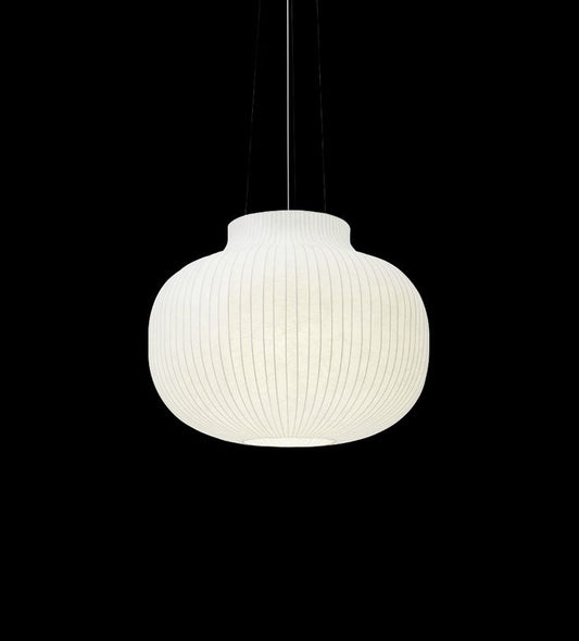 Muuto-Inspired Ribbed Globe Pendant Light – Soft Minimalist Statement for Modern Interiors