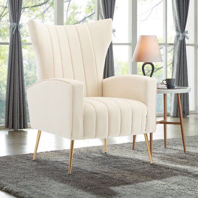Luxury Wingback Velvet Lounge Chair – Stylish Accent Seating for Modern Interiors