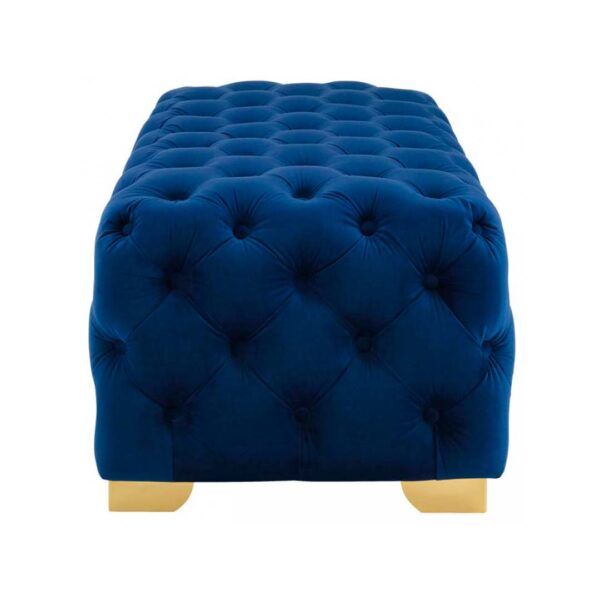 Luxury Tufted Velvet Ottoman Bench – Modern Upholstered Footrest Stool