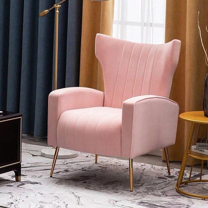 Luxury Wingback Velvet Lounge Chair – Stylish Accent Seating for Modern Interiors