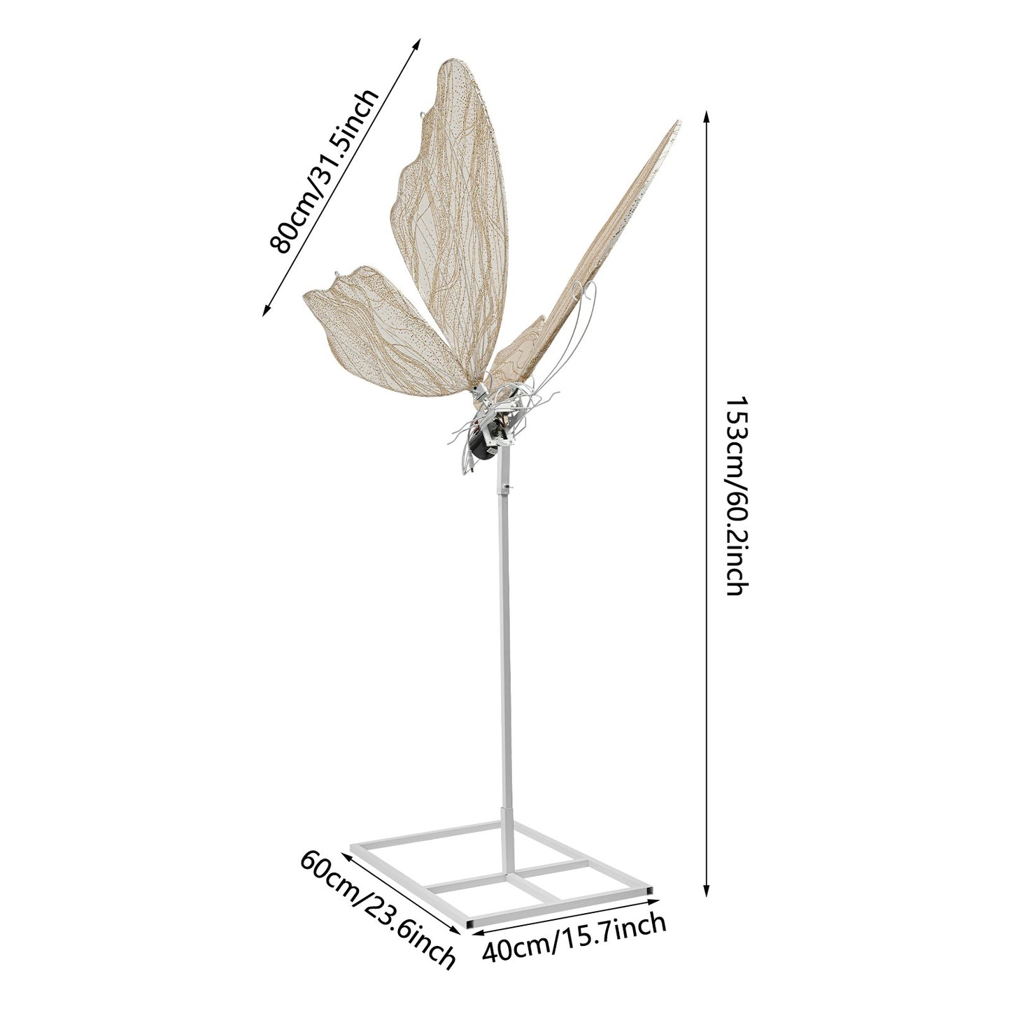 Luxury Butterfly Sculpture Floor Stand – Decorative Metal Art Display for Home & Event Décor